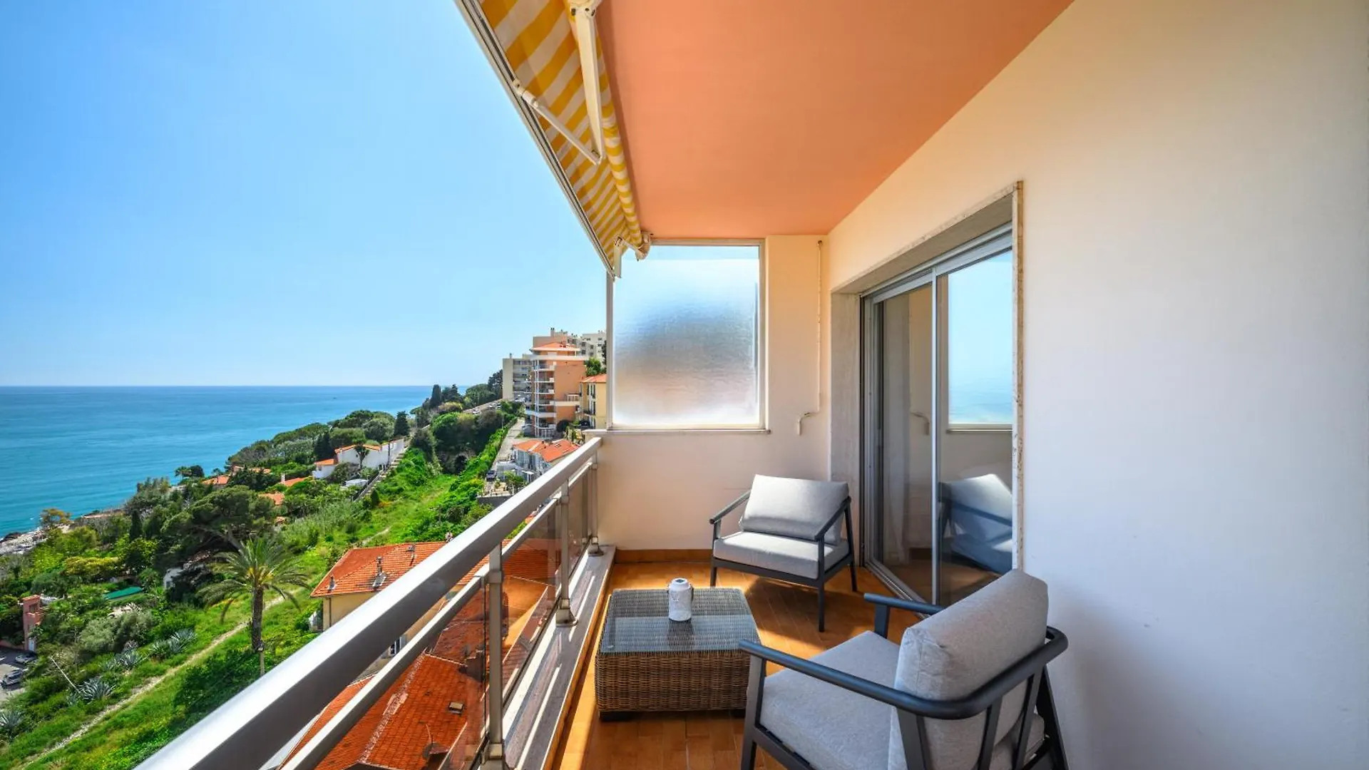 Panorama Mer Et Plage Cap D Ail Proche Monaco 卡普戴尔 公寓