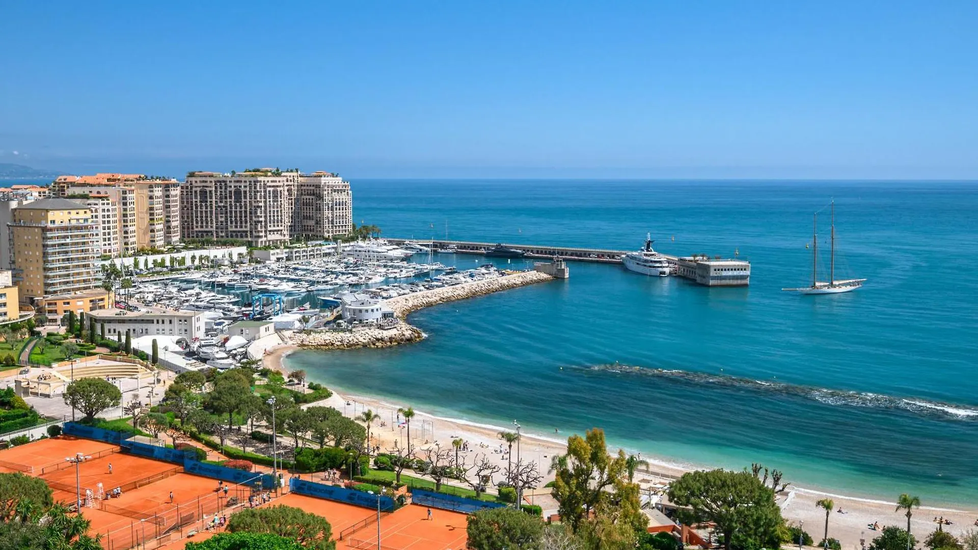 Panorama Mer Et Plage Cap D Ail Proche Monaco 卡普戴尔